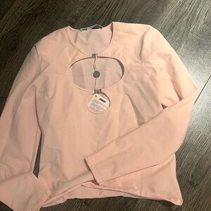 Alexander Wang Light Pink Long Sleeve Top